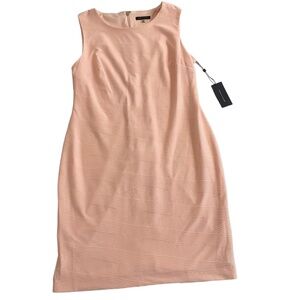 NWT Tommy Hilfiger Peach Textured Ribbed‎ Sleeveless Sheath Dress Size 14